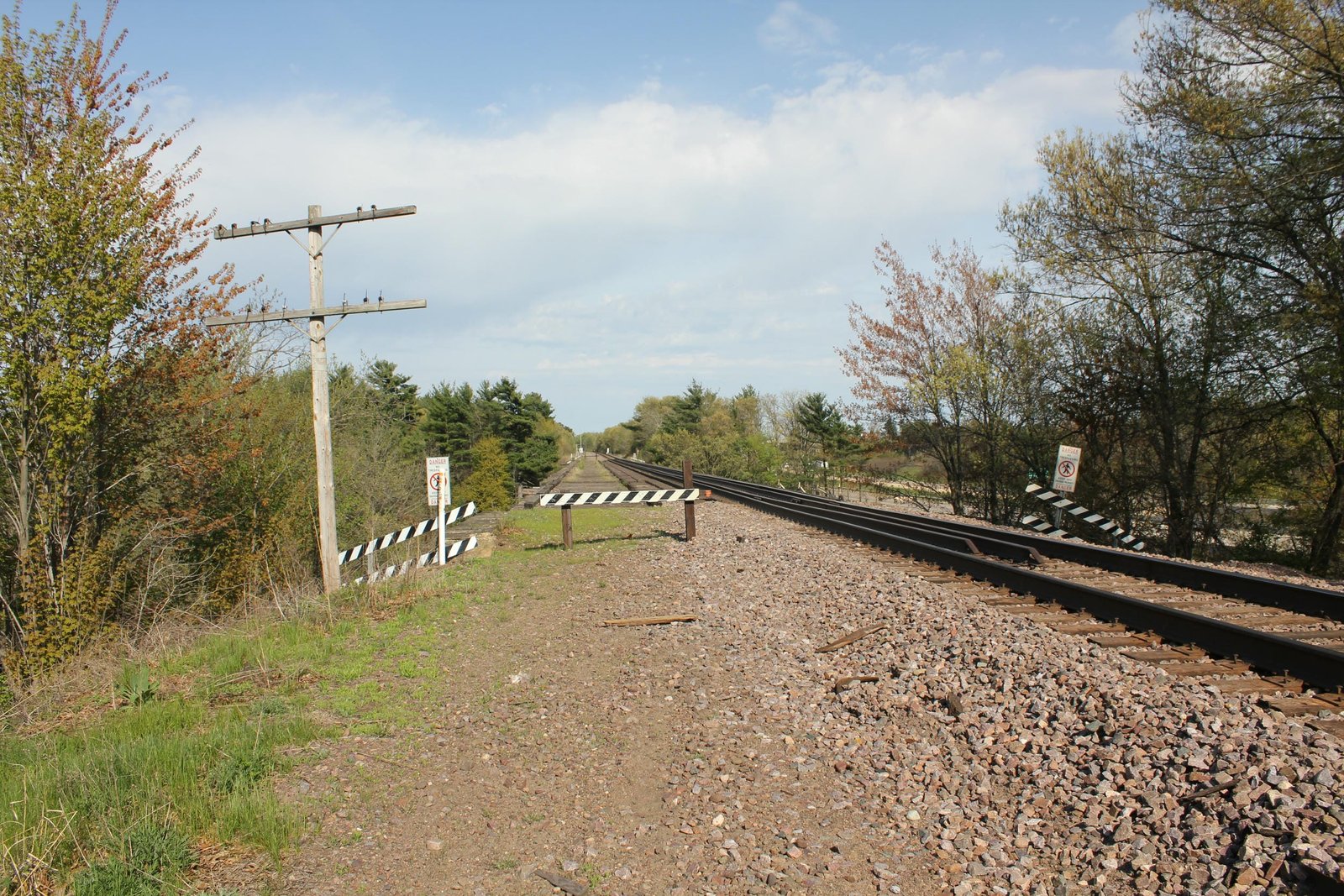 Looking east